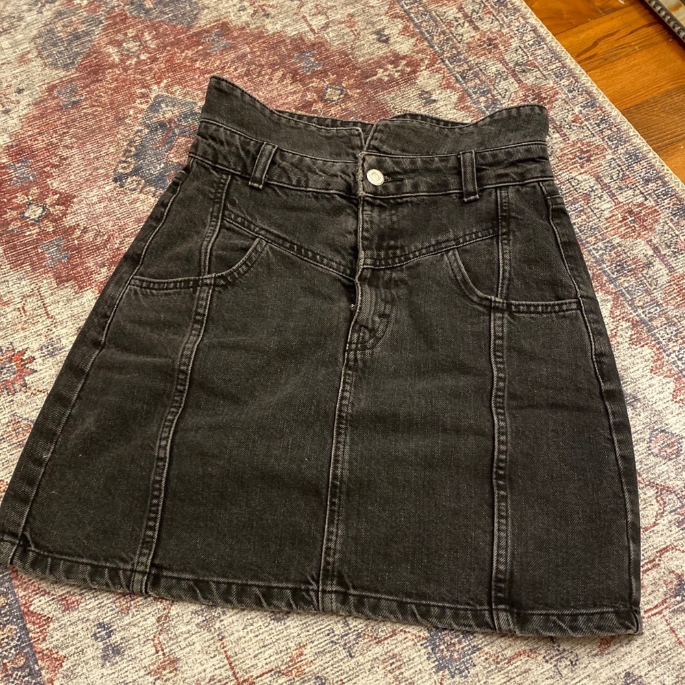 Top Shop IDOL Notch Waist Denim skirt